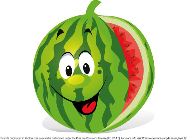 Cartoon-Wassermelone