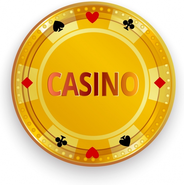 ícone do Casino fundo modelo prato dourado brilhante