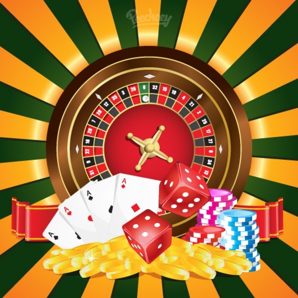 Ilustración de cartel de casino