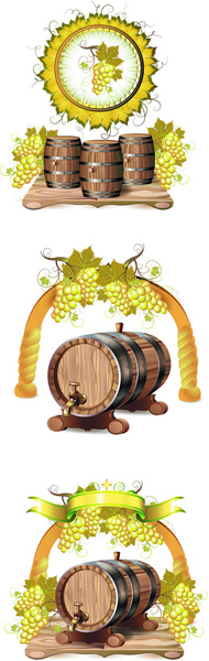 graphique vectoriel de vin en fût
