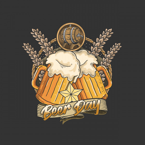 Celebrating By Drinking Beer With Friends Celebrating By Drinking Beer With Friends