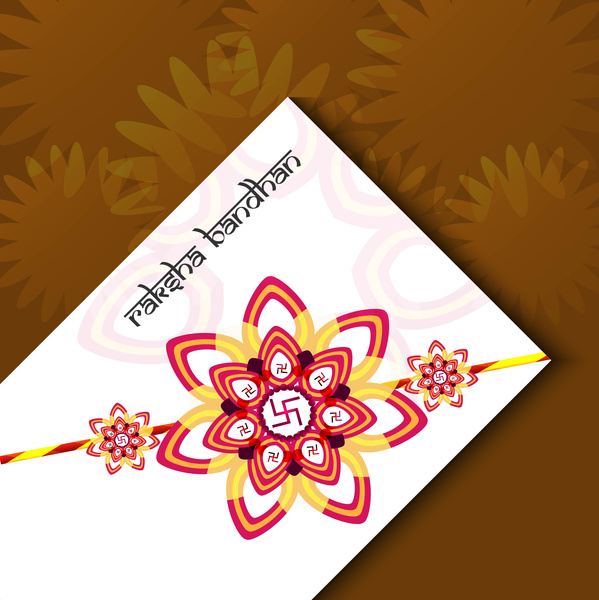 Lễ kỷ niệm raksha bandhan đầy màu sắc nền vector