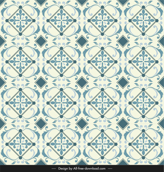 Ceramic Tile Pattern Repeating Symmetry Elegant Classic Design