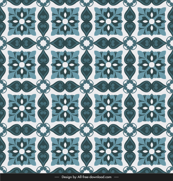 seramik karo desen şablonu simetrik retro kontrast tekrarlama