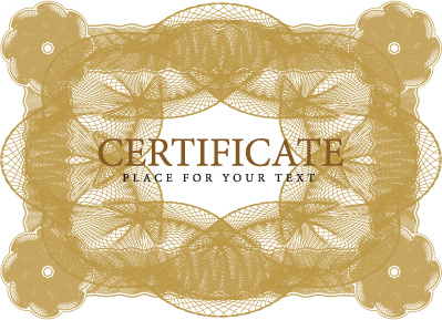 certificado do laço quadros projeto vector