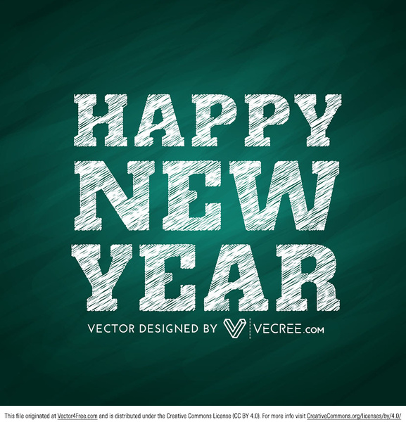Bảng vector chúc mừng năm mới.