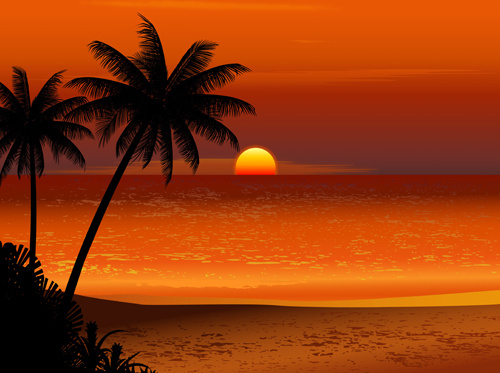 ناقلات تصميم المناظر الطبيعية البحر الساحر