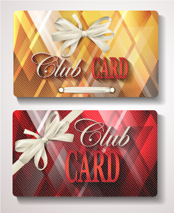 cuadros club tarjetas diseño vector