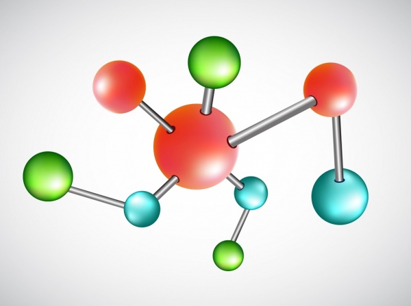 hóa học nền tảng phân tử nối thiết kế trang trí 3d
