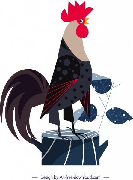 animal de galinha pintura projeto colorido dos desenhos animados
