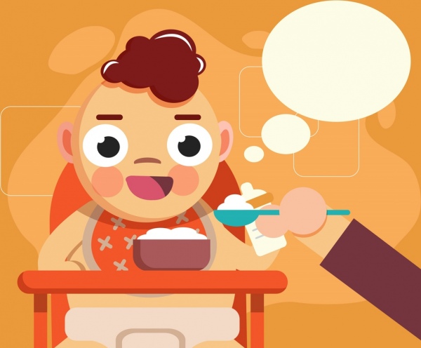 Fondo infantil comer cabrito icono diseño de dibujos animados