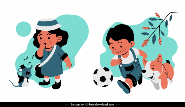 детство иконы милый мальчик девушка эскиз мультипликационных персонажей
