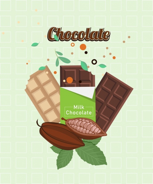 チョコレート広告現代色のデザイン