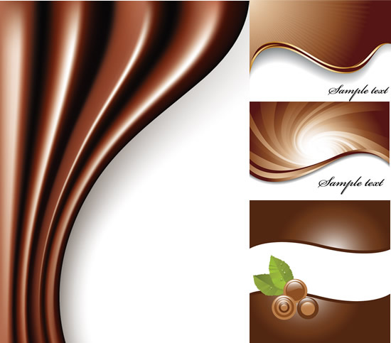 チョコレート、コーヒー色背景ベクトル グラフィック