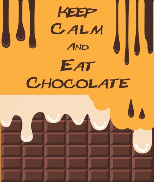 Schokolade Promotion Poster schmelzende flüssige Dekoration