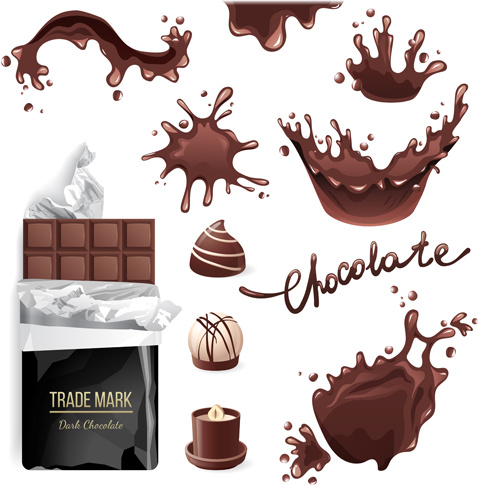 Illustration vectorielle de bonbons au chocolat et de bonbons