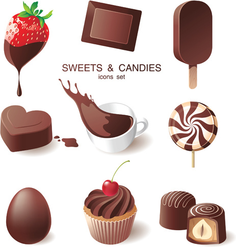 Illustration vectorielle de bonbons et de bonbons au chocolat 5