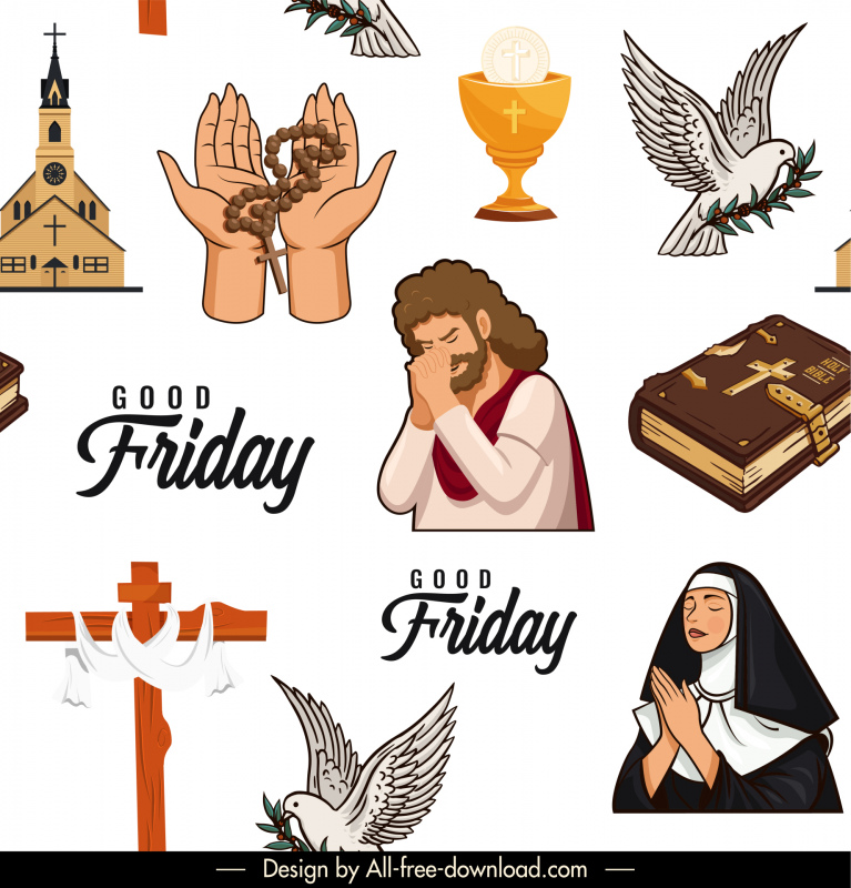 Christentum Religion Muster Klassische sich wiederholende Symbole Skizze