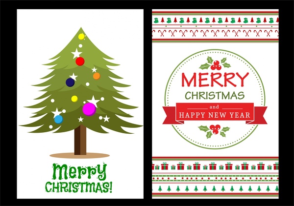 クリスマス背景デザインのモミの木と古典的なスタイル