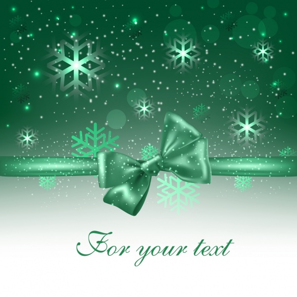 Weihnachten Hintergrund glänzend grünen Dekor Schneeflocken Knoten Symbole