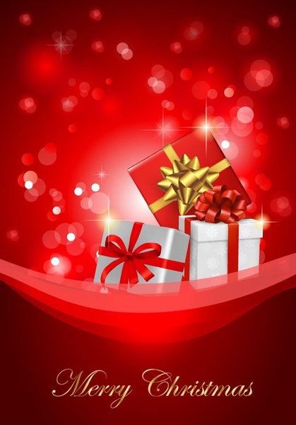 Weihnachten Hintergrund mit Geschenk-Box-Vektor-illustration