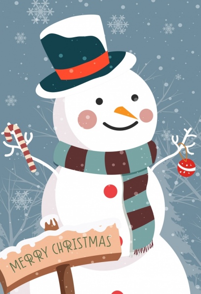 cenário de flocos de neve do Natal bandeira boneco de neve decoração