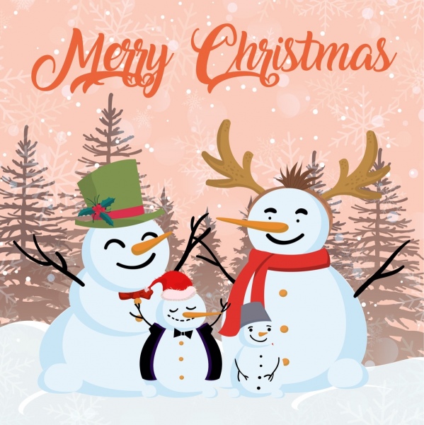 Рождество Снеговик баннер иконы классический дизайн
