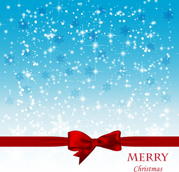 スパークと赤の結び目とクリスマス カード背景