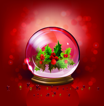 Natal bola de cristal projeto fundo vector
