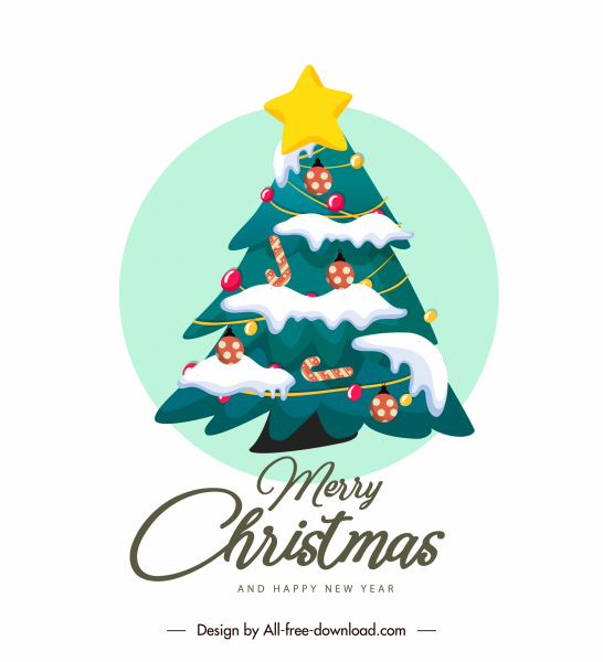 クリスマスデザイン要素古典的なモミの木のスケッチ
