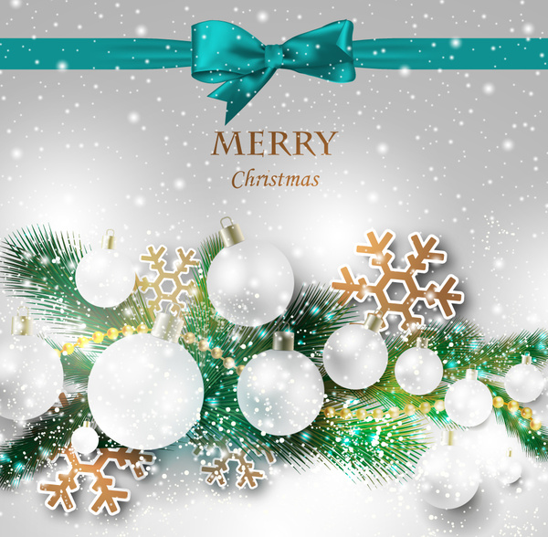 带丝带和水晶装饰的圣诞礼品卡