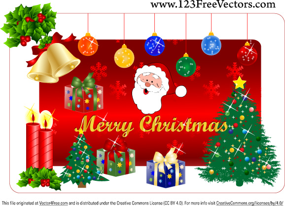 Weihnachts-Geschenk kostenlose Vektor-pack