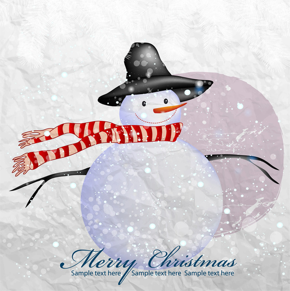 تصميم بطاقة معايدة في عيد الميلاد مع خلفية سانتا كلوز