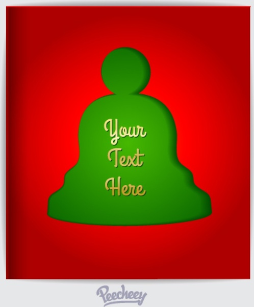 kartu ucapan Natal dalam bentuk Bel