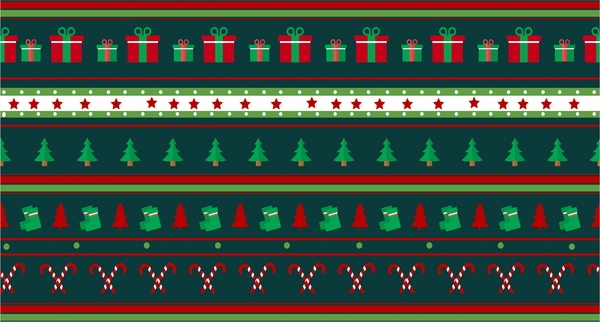 design de coleção de elementos de símbolo padrão de repetição de Natal