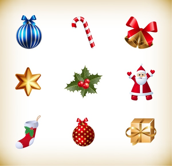 colección de vectores de Navidad pequeño icono