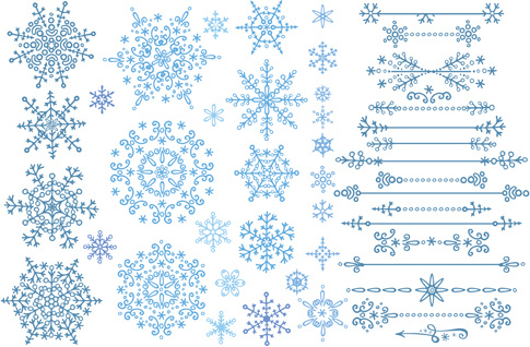 Weihnachten Snowflake Ornamente Elemente Vektor