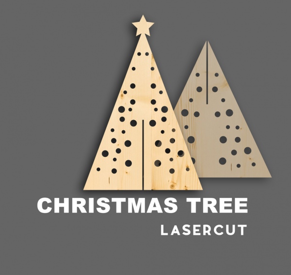 árvore de Natal laser lenha Natale Albero