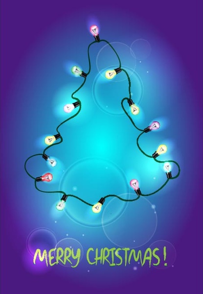 Weihnachtsbaum mit Birne Karte Vektor gemacht