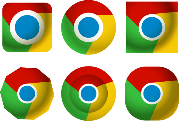 Chrome gaya desain logo