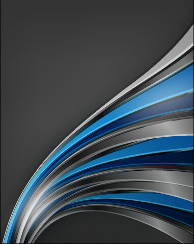Chrome Wave With Abstract Background Vector