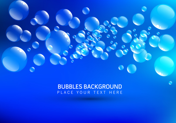Círculo Bubble blue background