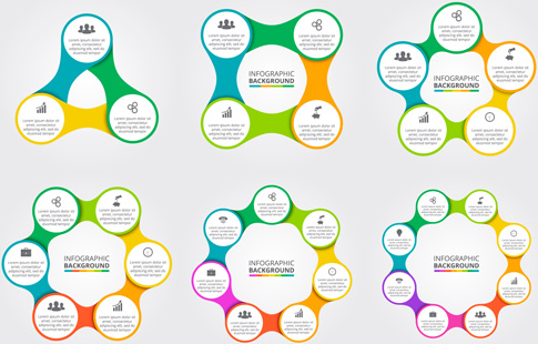 Kreis Geschäft Infografik kreative Vektor