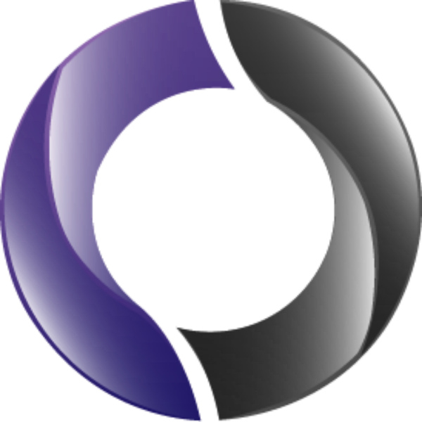 Circle Shiny Black Blue Logo Concept Design Symbol