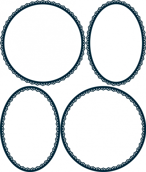 古典的な装飾的な境界線を持つ円のイラスト