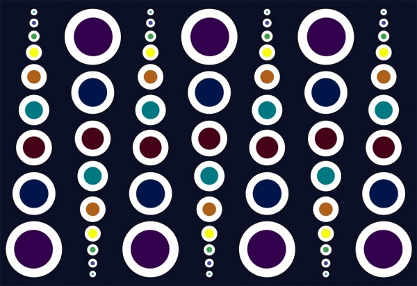 lingkaran pola desain warna-warni dekorasi berulang