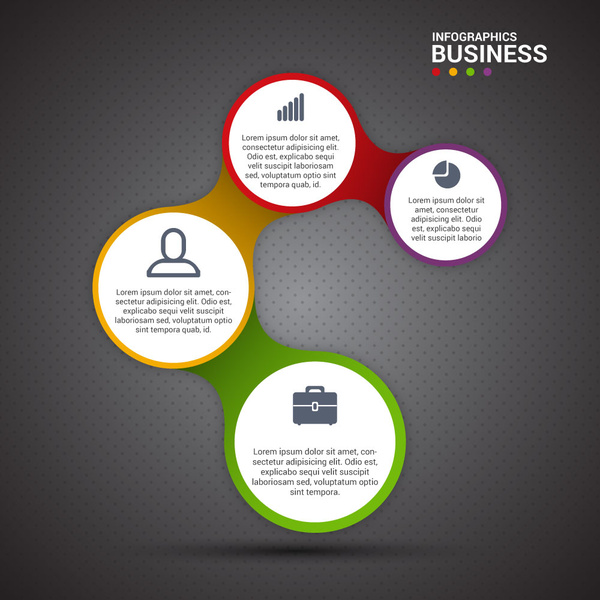 Kreise Vektor-Illustration der Business-Infografik-Diagramm
