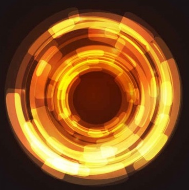 円形の抽象的な光の背景のベクトル