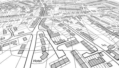 plan de la ville de éléments de conception vecteur
