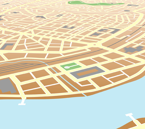 vetor de elementos de projeto de mapa cidade